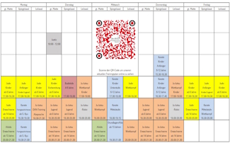 Unsere Trainingszeiten in der Übersicht Stand Februar 2026/ gfr