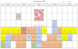 Unsere Trainingszeiten in der Übersicht Stand September 2025/ gfr
